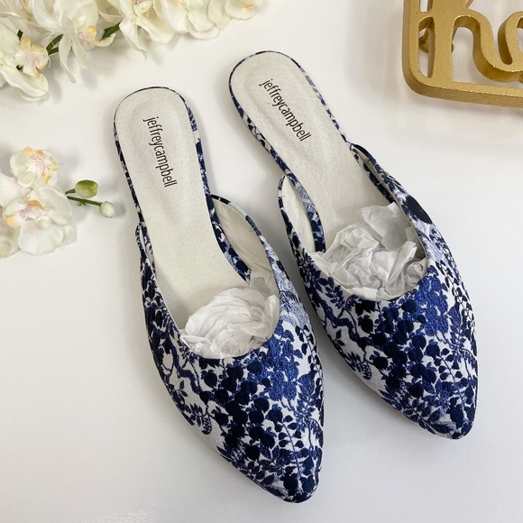 Jeffrey Campbell Shoes - Jeffrey Campbell PRAGMA Brocade Mules Slides, 8.5